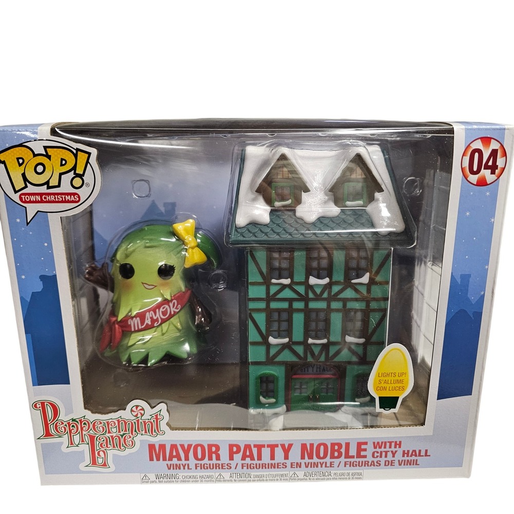 Funko Pop Town Christmas Peppermint Lane Mayor Patty Noble with City Hall 04‎
